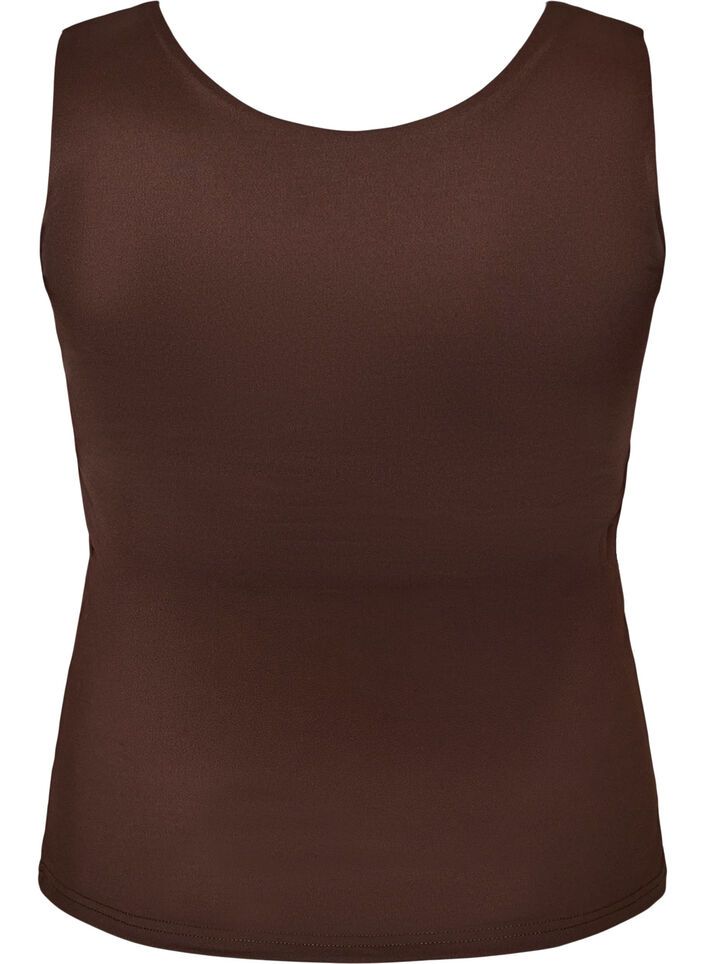 Eng anliegendes Basic-Top mit Wendefunktion, Braun, Packshot image number 1