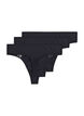 3er Pack G-Strings mit Spitzendetails, Schwarz, Packshot image number 1