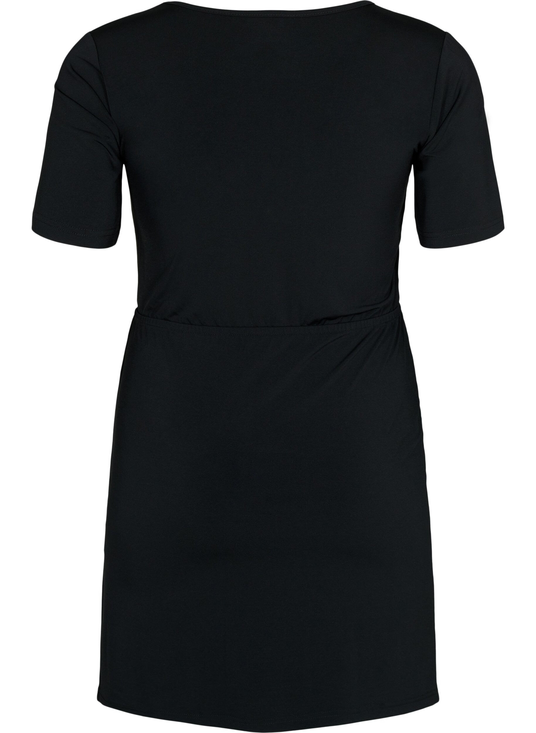 Zizzi Kurzes Kleid mit Cut-out-Teil, Black, Packshot image number 1