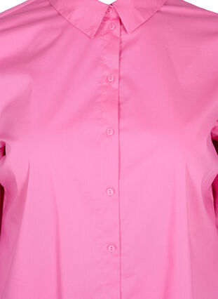 Langarm-Hemdbluse mit hohen Manschetten, Aurora Pink, Packshot image number 3