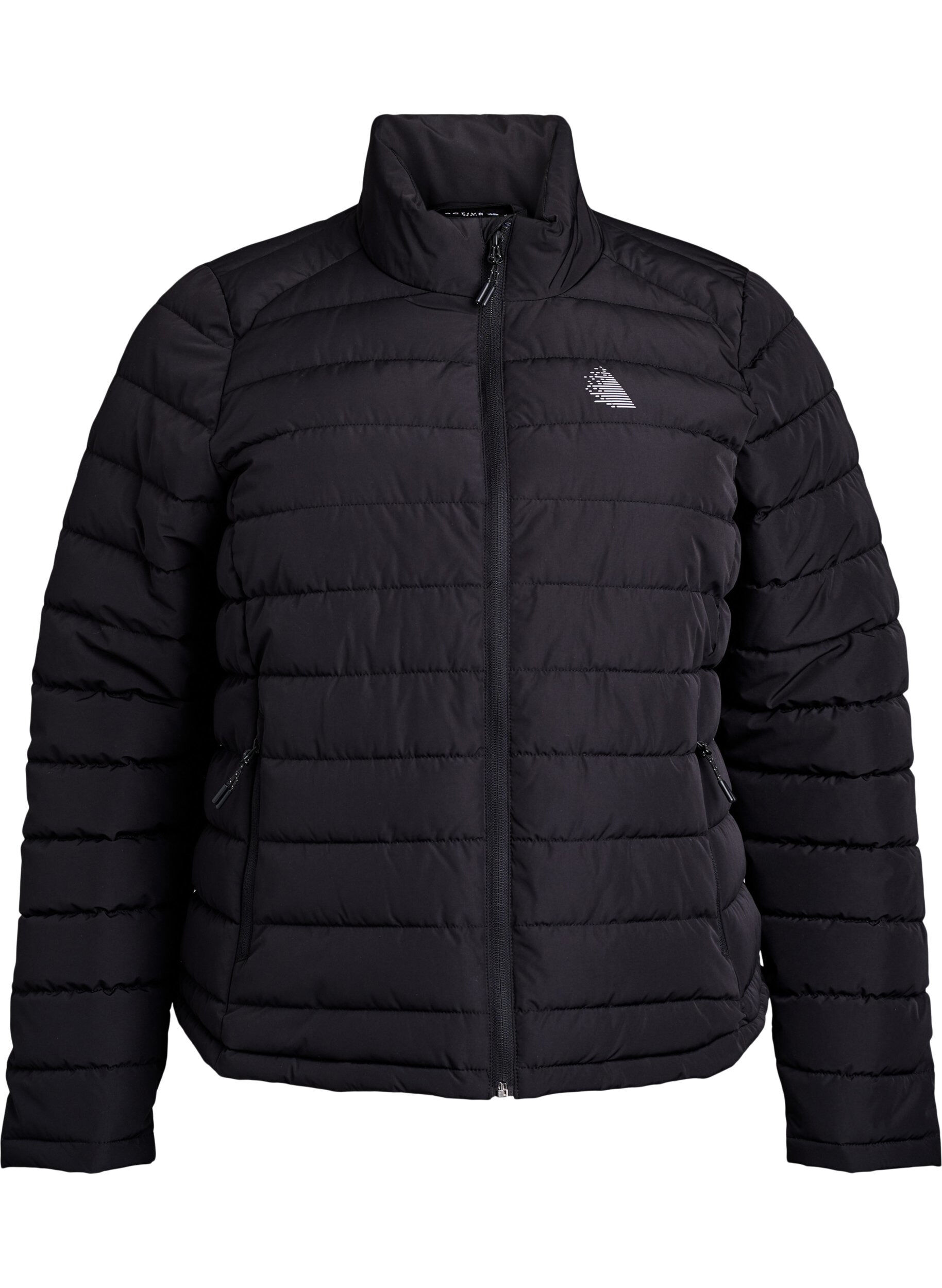 Sportliche, wattierte Jacke mit Stehkragen und Taschen