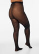 50-Den-Strumpfhose mit Blumenmuster, Schwarz, Model image number 2