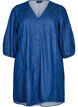 Jeanskleid mit 3/4-Ärmeln, Blau, Packshot image number 0