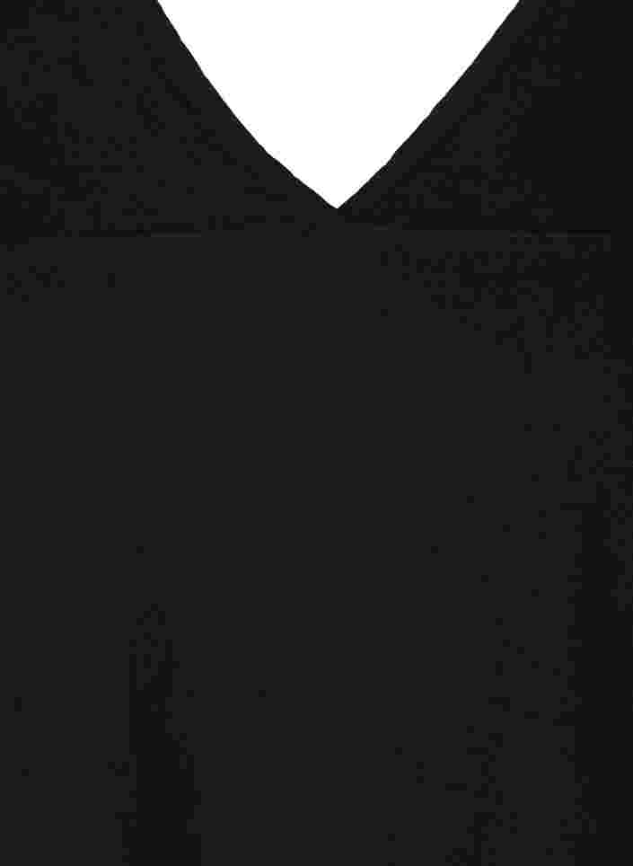 Kurzarm Kleid aus Baumwolle, Black, Packshot image number 2
