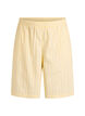 Gestreifte hoch taillierte Shorts mit lockerer Passform, Gelb, Packshot image number 0