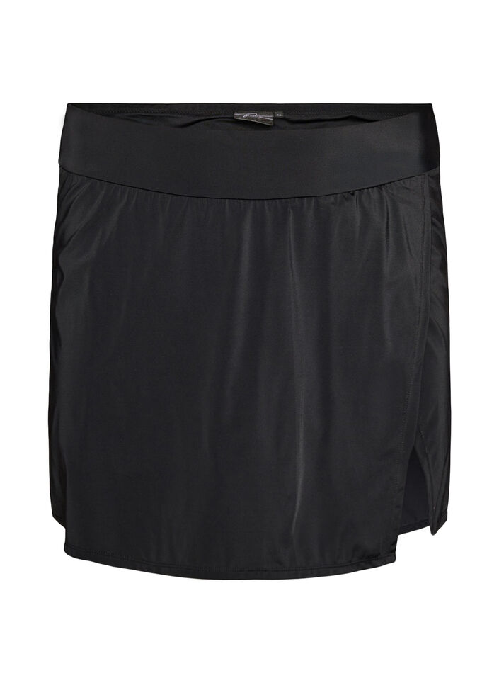 Bikinihose mit Slip und Wickeloptik, Schwarz, Packshot image number 0