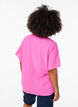 Kurzärmelige Bluse mit Rundhalsausschnitt, Pink, Model image number 2