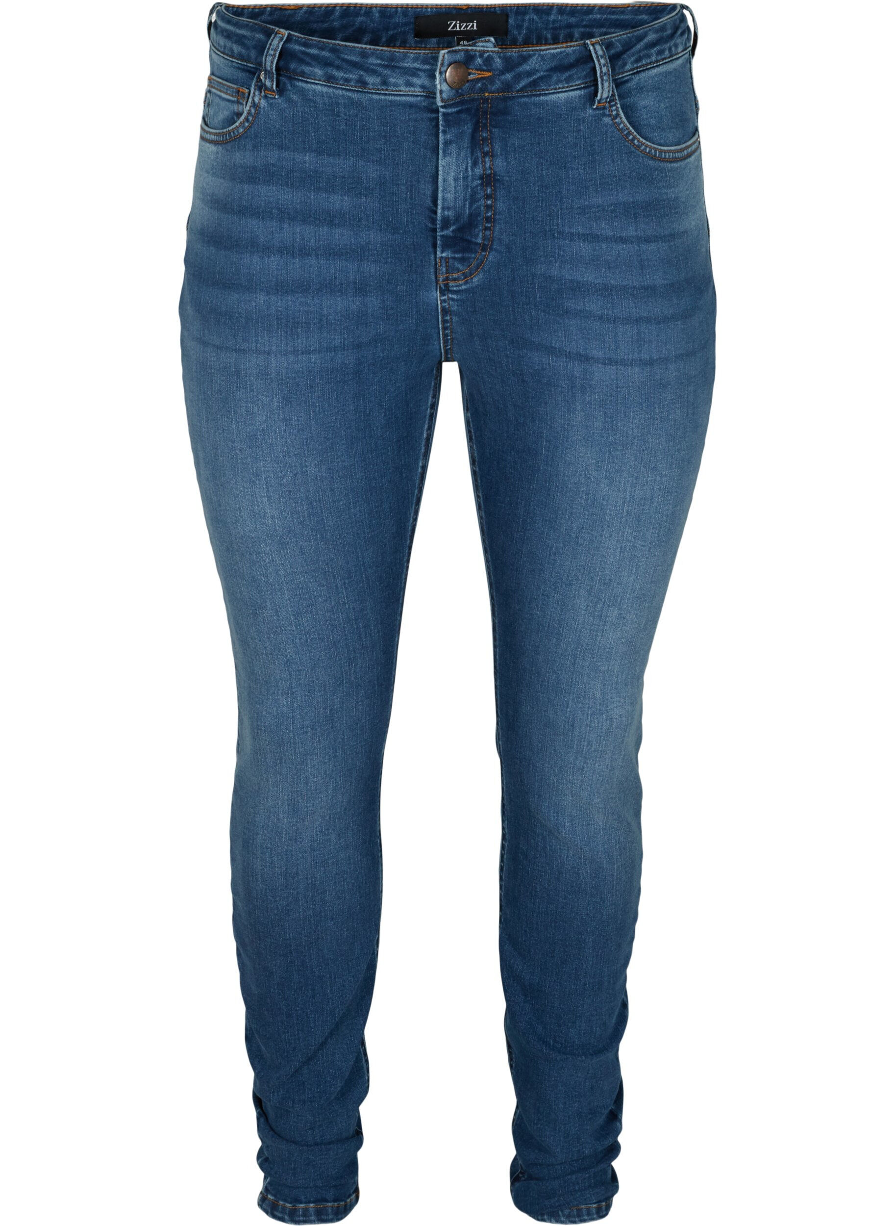 Zizzi Hochtaillierte Amy Jeans mit Push-Up, Blue denim, Packshot image number 0