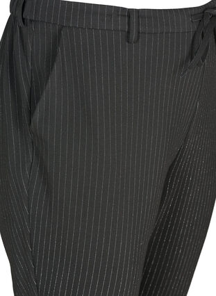 Cropped Maddison Hose mit Streifen, Black w lurex, Packshot image number 2
