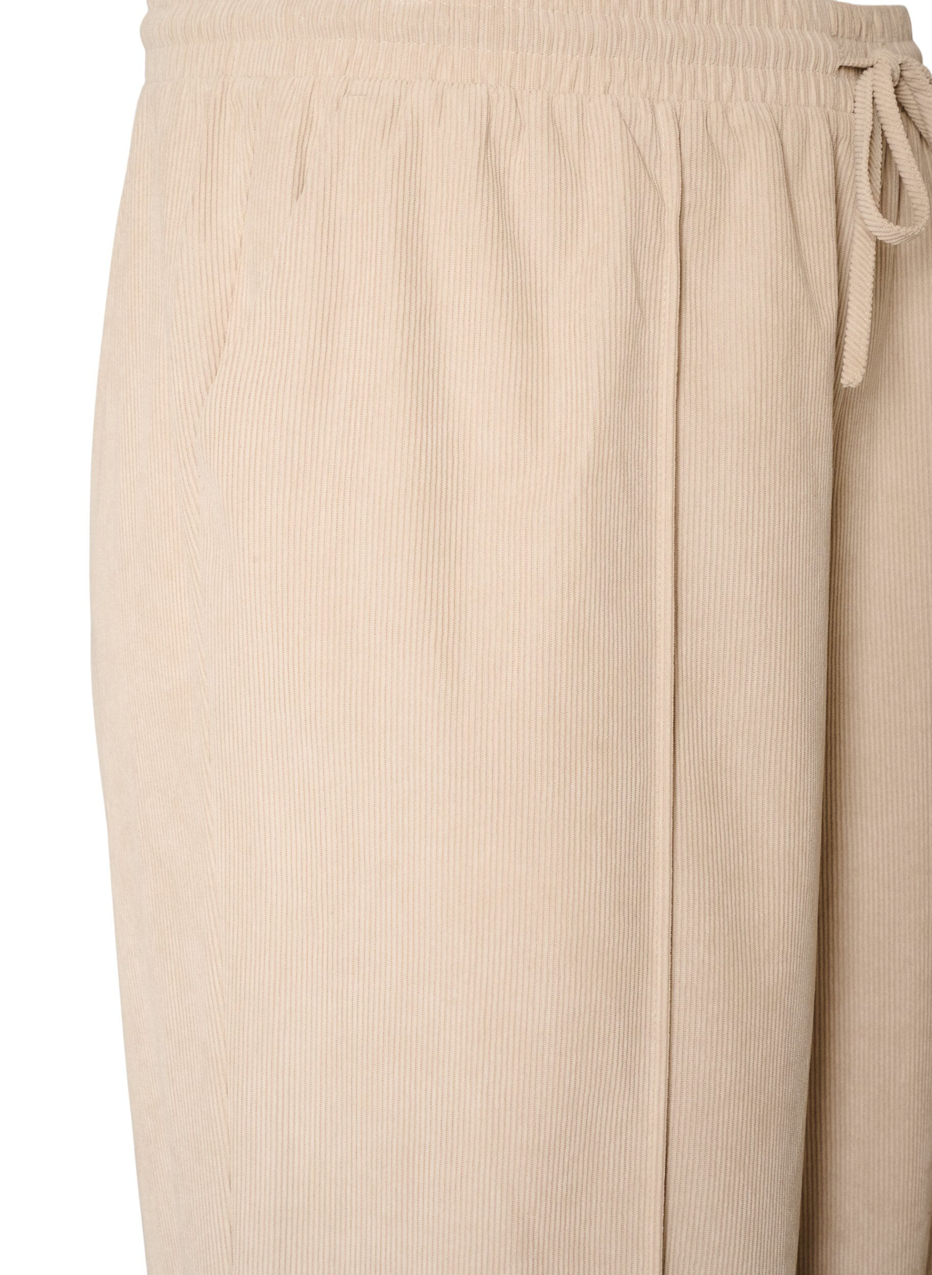 ZizziCordhose mit weitem Bein und hoher Taille, Beige, Packshot image number 2