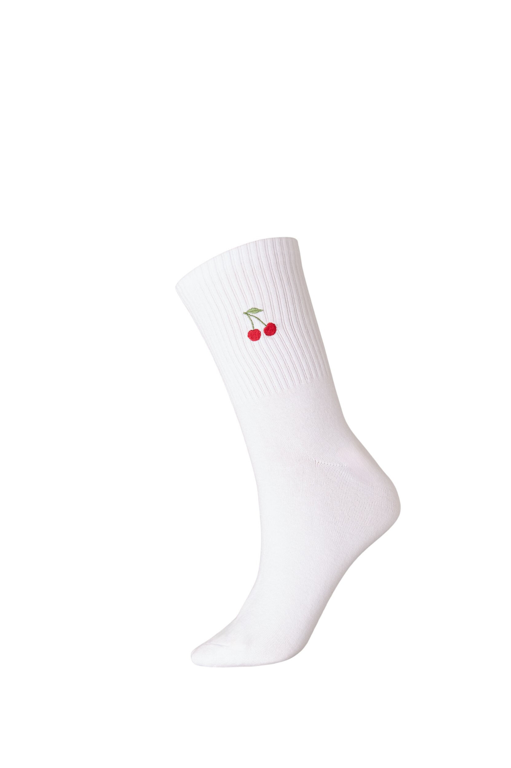 Zizzi Socken aus Baumwolle mit Mustern, Wei&szlig;, Packshot image number 0