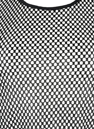  Netzbluse mit kurzen Ärmeln, Black, Packshot image number 2