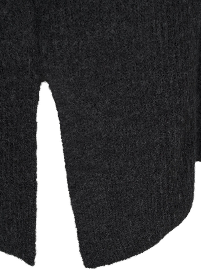 Strickkleid mit Rollkragen, Grau, Packshot image number 3