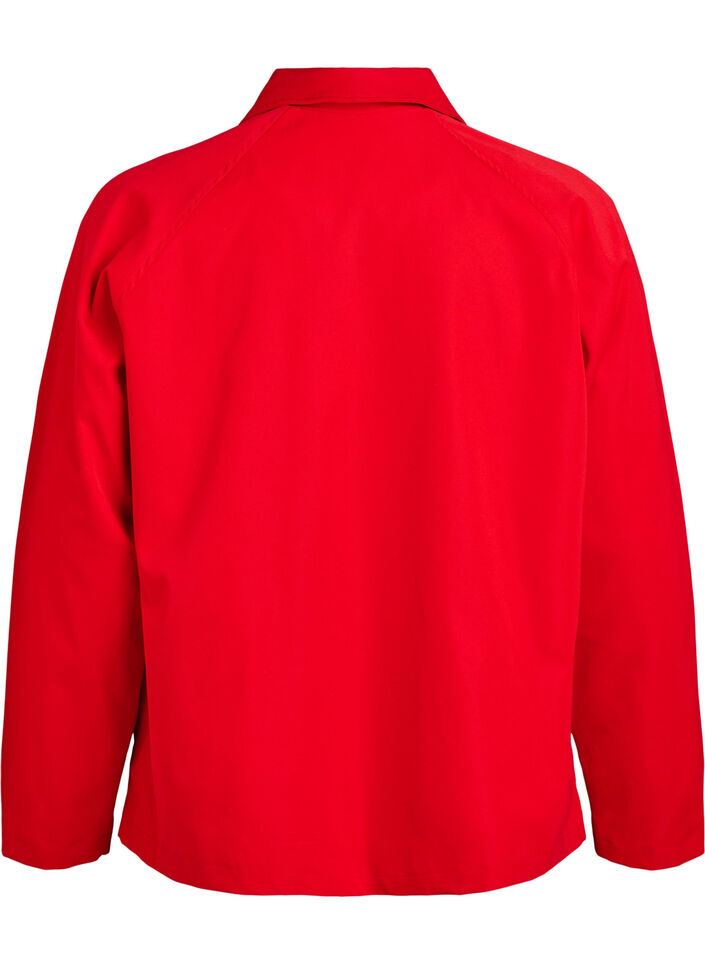 Kurzer Trenchcoat mit Taschen, Rot, Packshot image number 1