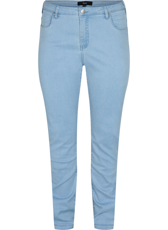 Slim Fit Emily Jeans mit normaler Taillenh&ouml;he, Blau, Packshot image number 0