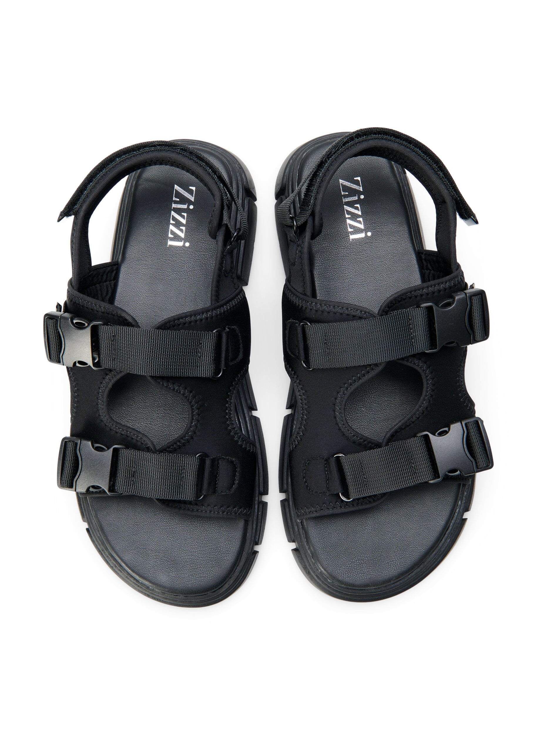 Zizzi Wide Fit Sandalen, Schwarz, Packshot image number 1