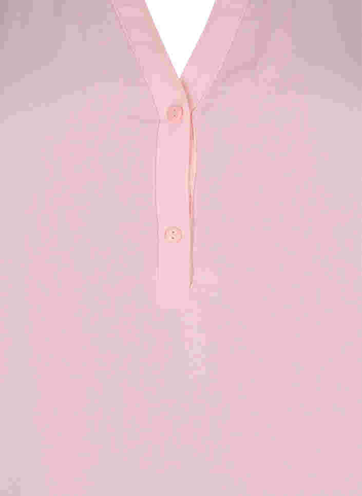 	 Langärmelige Bluse mit V-Ausschnitt, Strawberry Cream, Packshot image number 2