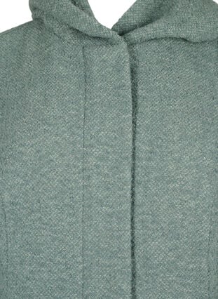 Bouclé-Mantel mit Wolle, Balsam Green Mel., Packshot image number 2