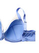 Gepolsterter BH mit Spitze und Mesh, Blau, Packshot image number 3