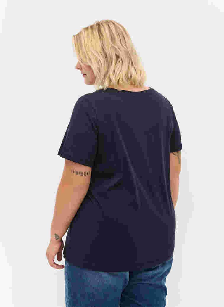 T-Shirt mit Druck aus Baumwolle, Night Sky UPBEAT, Model image number 1