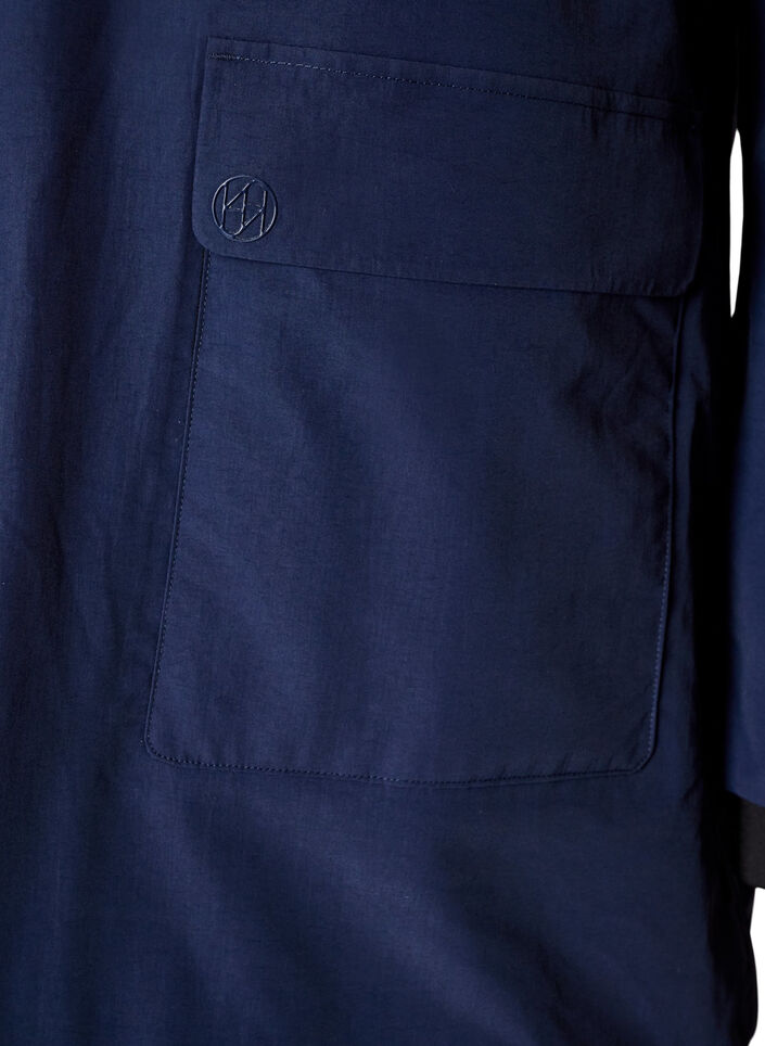 Wasserdichter Parka mit Kapuze, Blau, Packshot image number 3