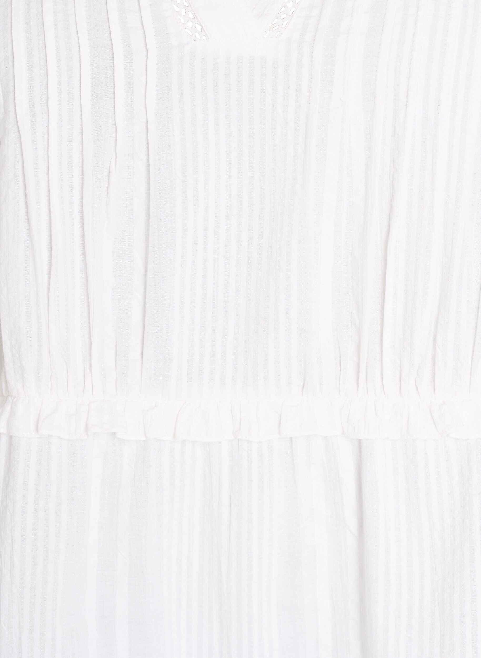 Zizzi A-f&ouml;rmige Tunika mit R&uuml;schen, Wei&szlig;, Packshot image number 2