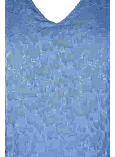 Kurzärmeliges Kleid mit Struktur, Coronet Blue, Packshot image number 2