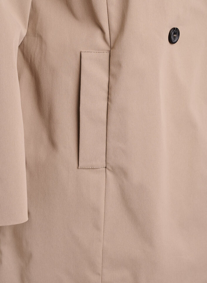 Fr&uuml;hlingsjacke aus wasserabweisendem Material mit A-Linie, Grau, Packshot image number 3