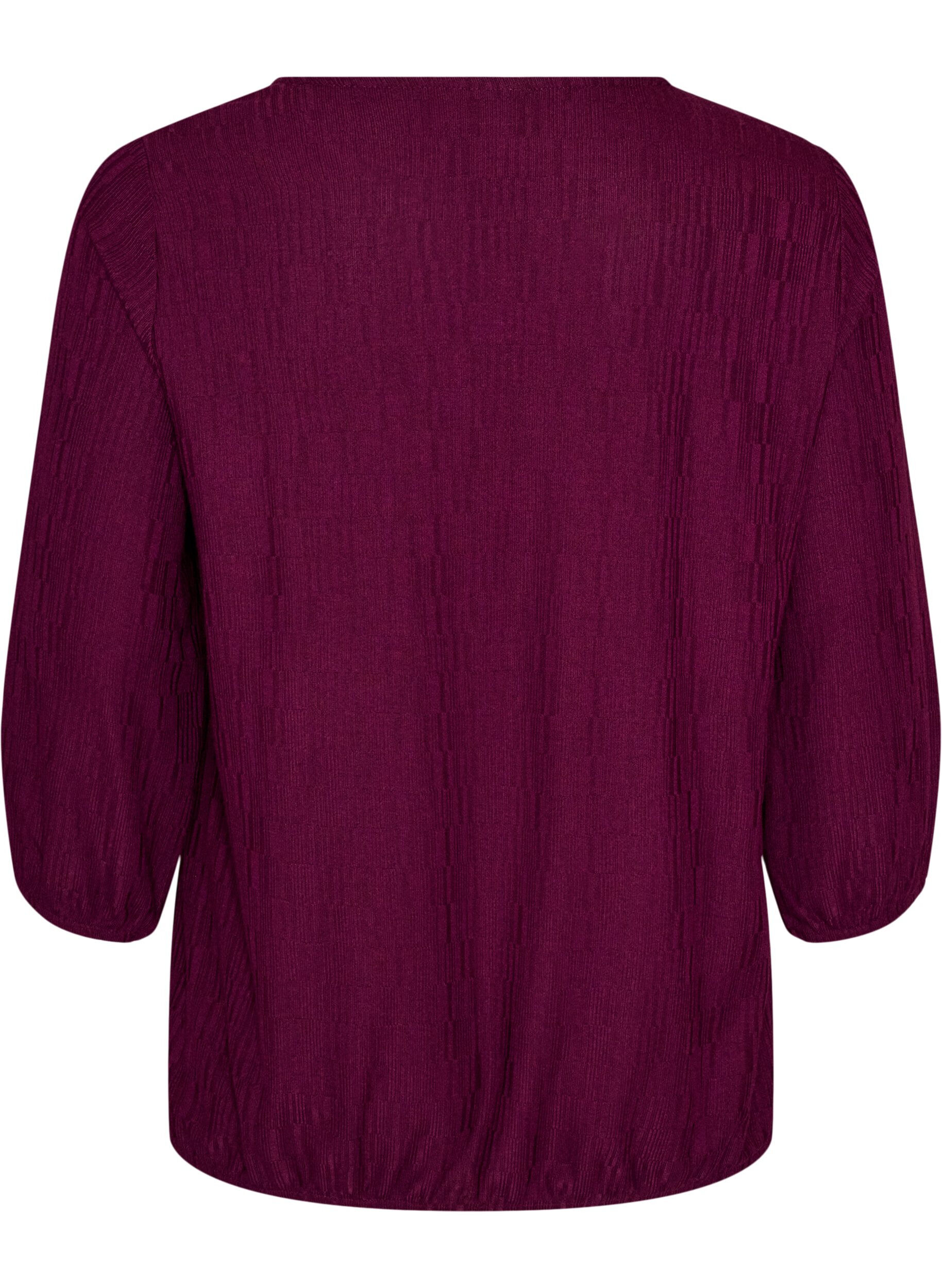 ZizziBluse mit Struktur und 3/4-&Auml;rmeln, Lila, Packshot image number 1