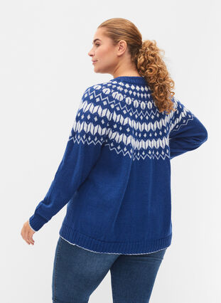 Gemusterter Cardigan mit Wolle, Surf the web, Model image number 1