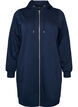 Langer Hoodie mit Rei&szlig;verschluss und Taschen, Blau, Packshot image number 0