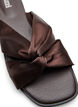 Flache Sandalen mit gekreuzten Satinriemen, Braun, Packshot image number 2