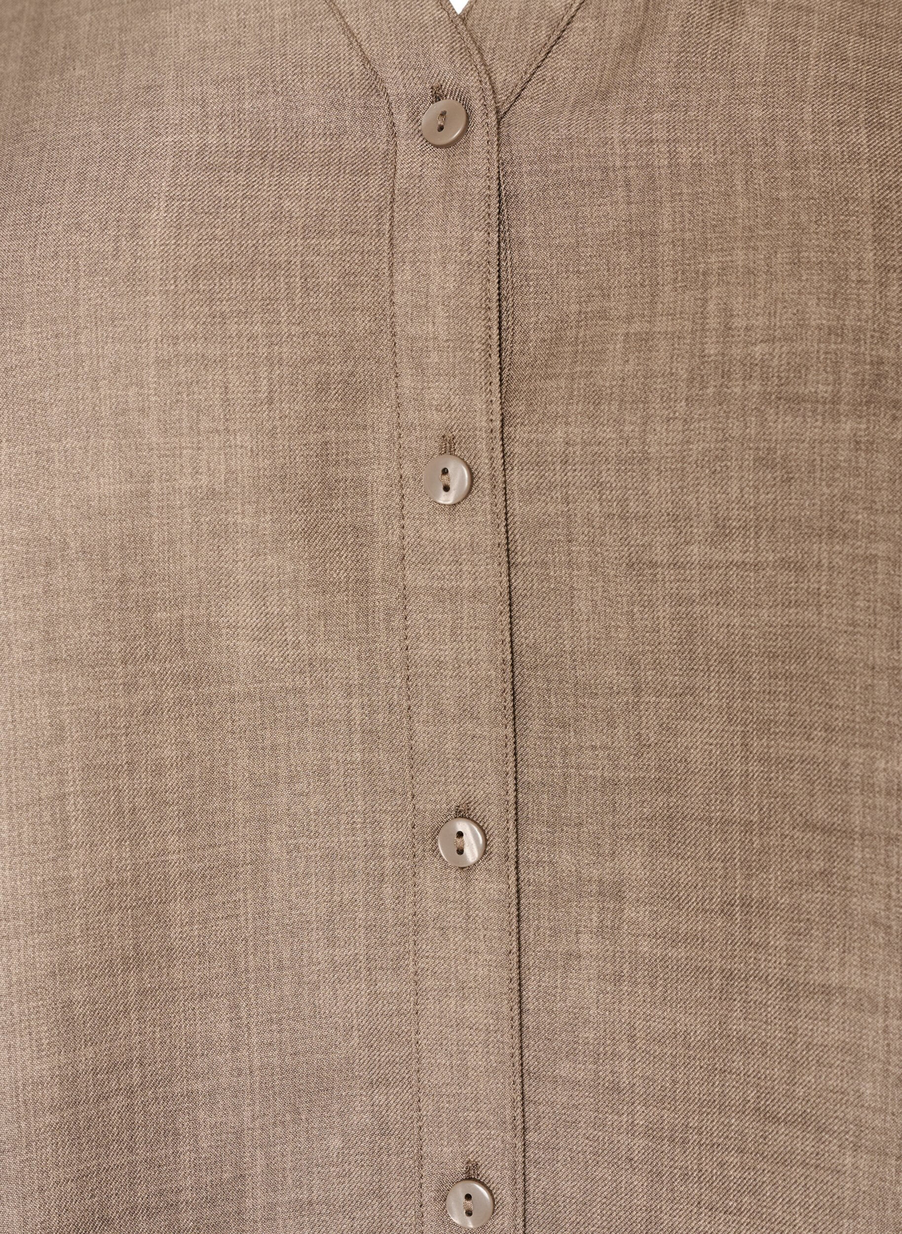 ZizziLockere Bluse mit V-Ausschnitt, Braun, Packshot image number 2