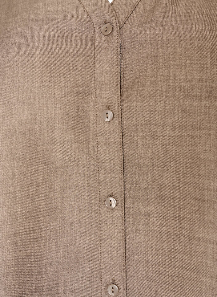 Lockere Bluse mit V-Ausschnitt, Braun, Packshot image number 2