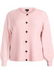 Rippenstrick Strickjacke mit Kn&ouml;pfen, Pink, Packshot image number 0
