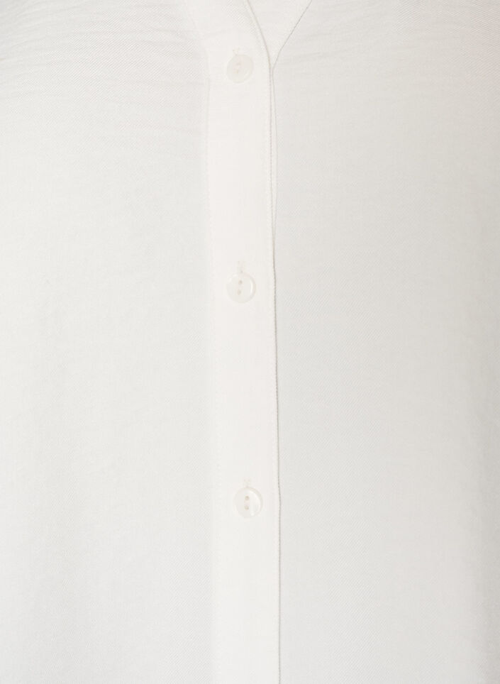 Lockere Bluse mit V-Ausschnitt, Wei&szlig;, Packshot image number 2