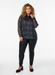 Bluse mit glitzerndem Muster, Schwarz, Model image number 1