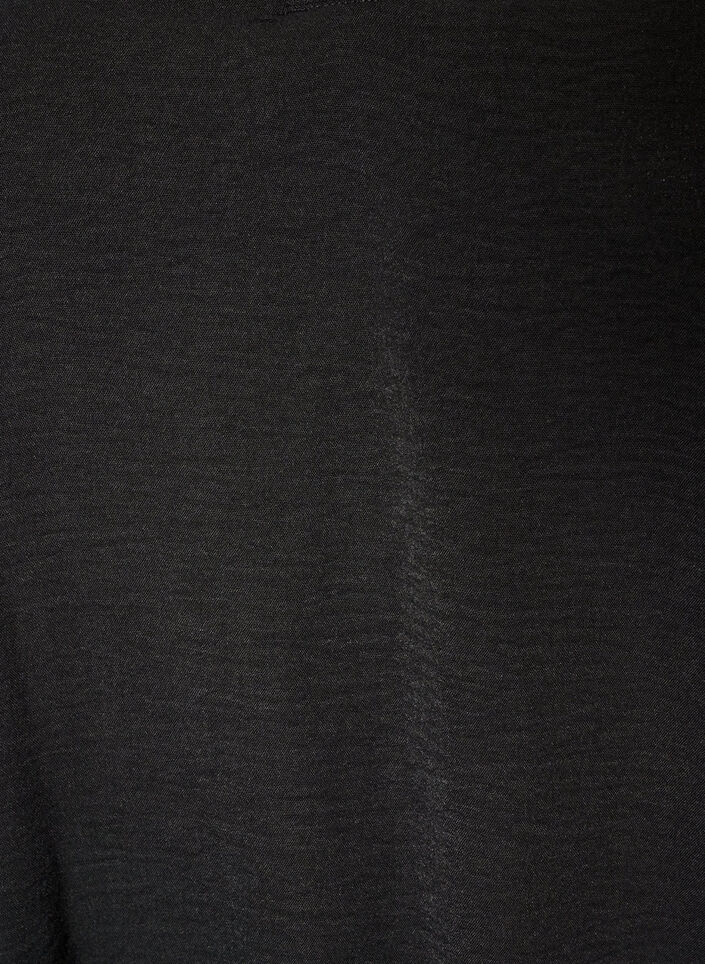 Bluse in Ballon-Silhouette mit V-Ausschnitt, Schwarz, Packshot image number 2