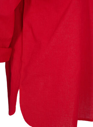 Bluse mit 3/4-Ärmeln und Knöpfen, Chinese Red, Packshot image number 3