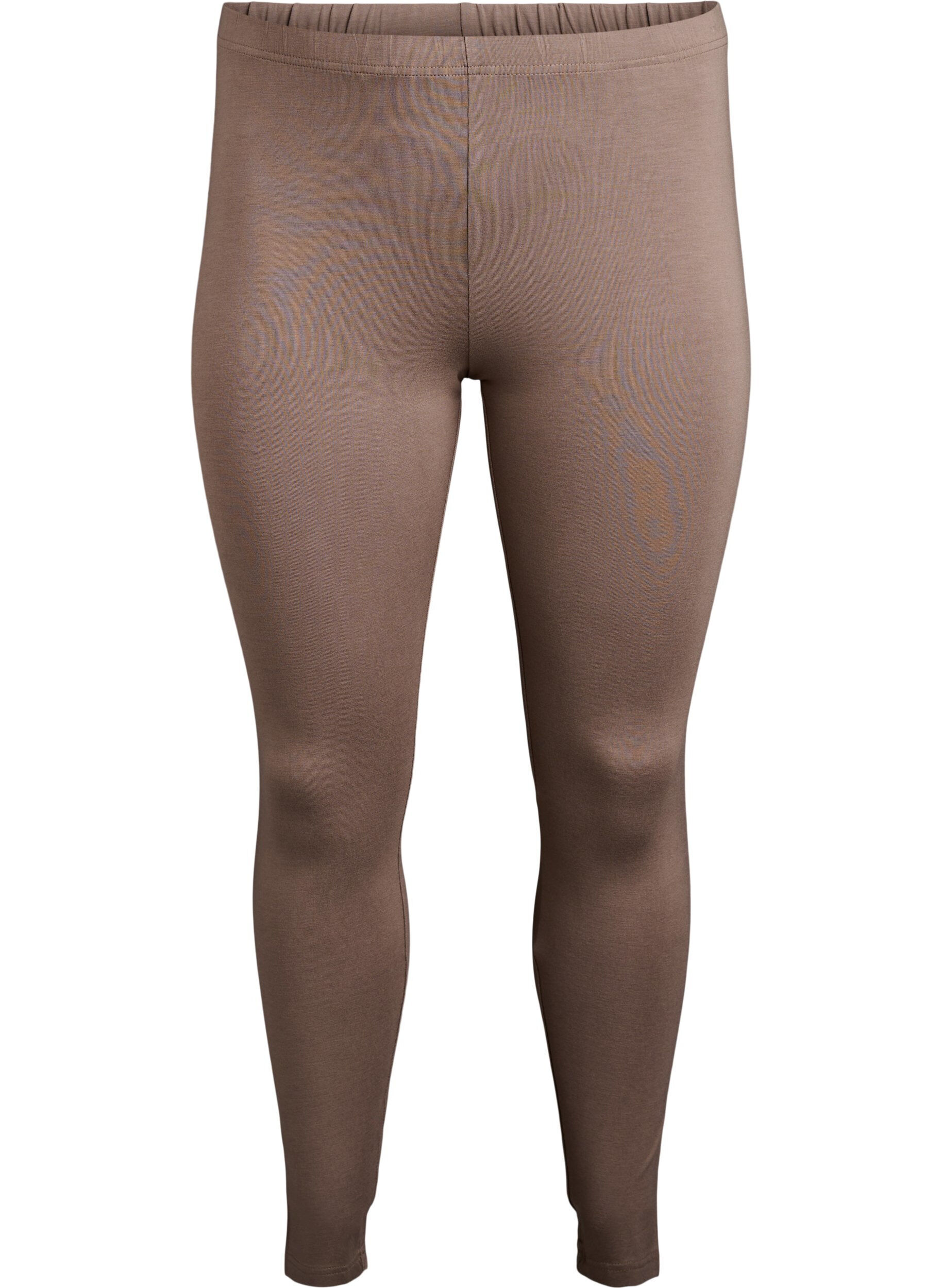 Zizzi Basic Leggings aus Viskose, Braun, Packshot image number 0