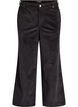 Hoch taillierte Cordhose mit weiten Beinen, Schwarz, Packshot image number 0