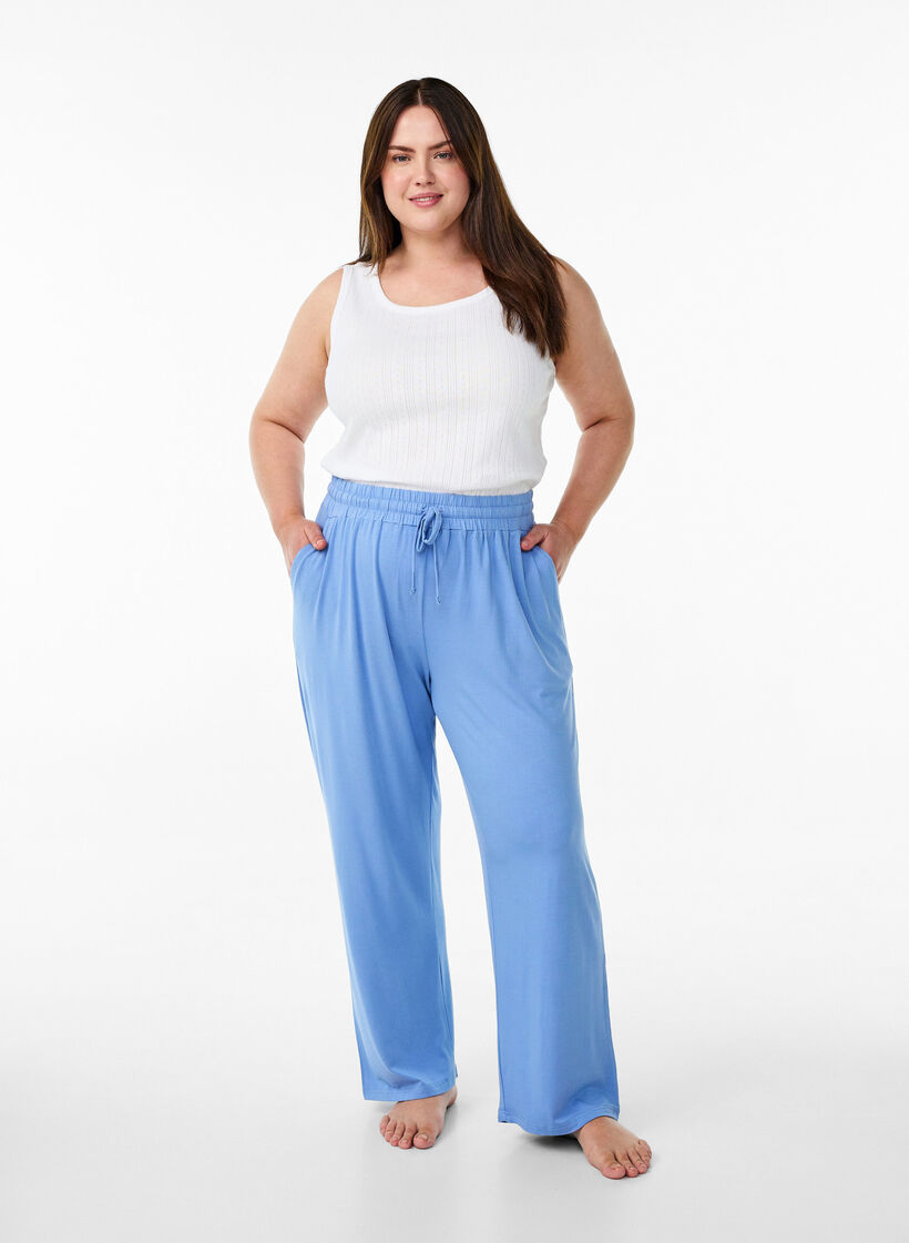 Nachthemd aus Bio-Baumwolle mit Strukturmuster, Weiß, Model image number 1