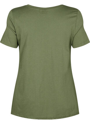 Baumwoll-T-Shirt mit kurzen Ärmeln, Thyme PRESENT, Packshot image number 1