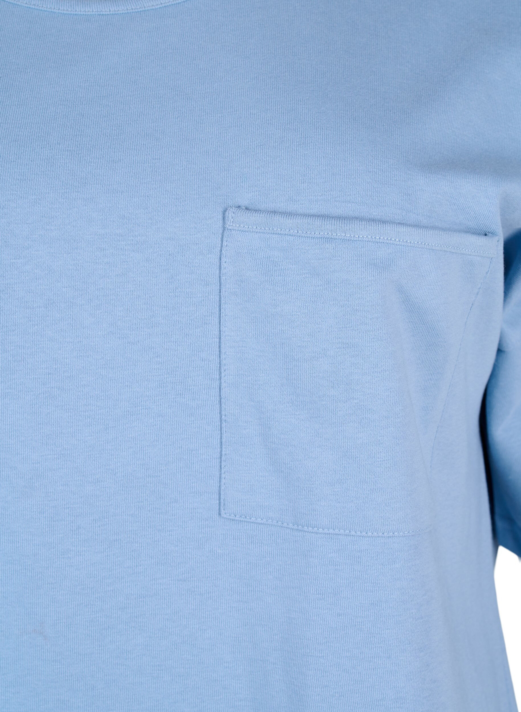 Zizzi Bluse mit 1/2-&Auml;rmeln, Faded Denim, Packshot image number 2