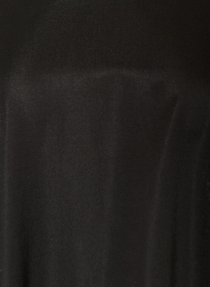 Kurzes Kleid mit lockerer Passform und R&uuml;schensaum, Schwarz, Packshot image number 2