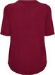 Strukturierte Bluse mit ellenbogenlangen &Auml;rmeln, Rot, Packshot image number 1