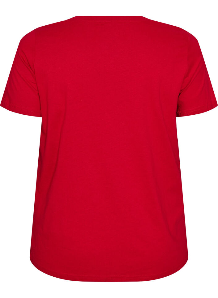 Weihnachts-T-Shirt aus Bio-Baumwolle, Rot, Packshot image number 1