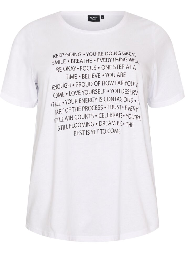T-Shirt mit Print, Wei&szlig;, Packshot image number 0