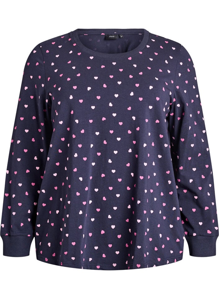 Bedrucktes Schlaftop, Blau, Packshot image number 0