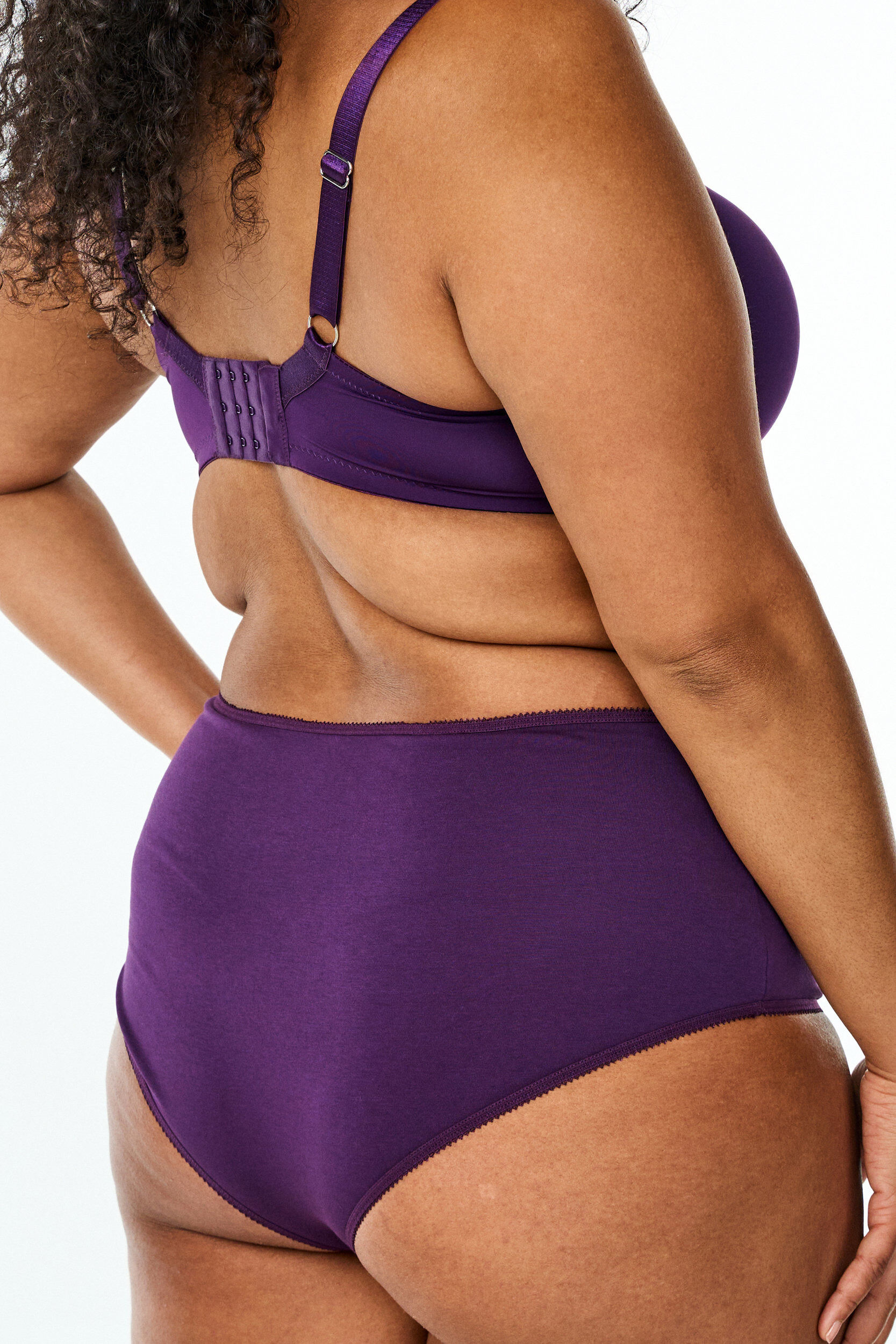 Zizzi 7-pack Hipster-Slips mit normaler Taillenh&ouml;he, Lila, Model image number 2